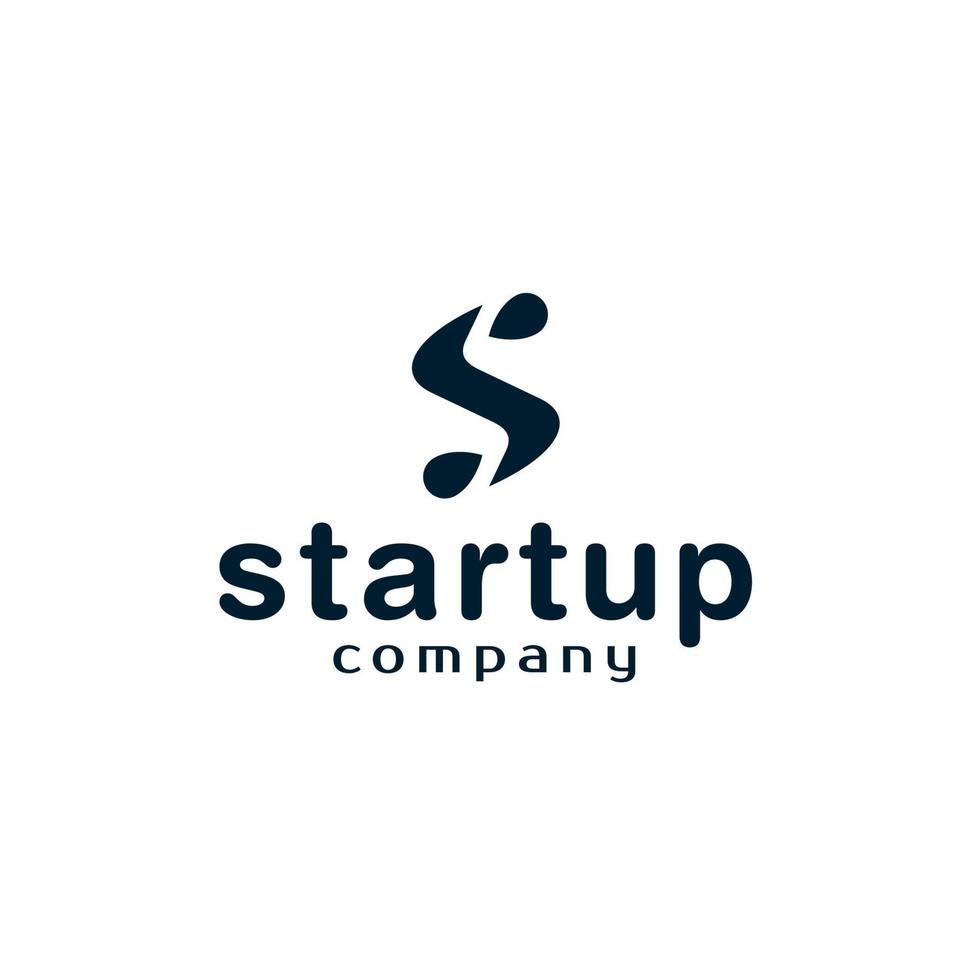 Ilustración de vector de concepto de logotipo de empresa de inicio de letra s