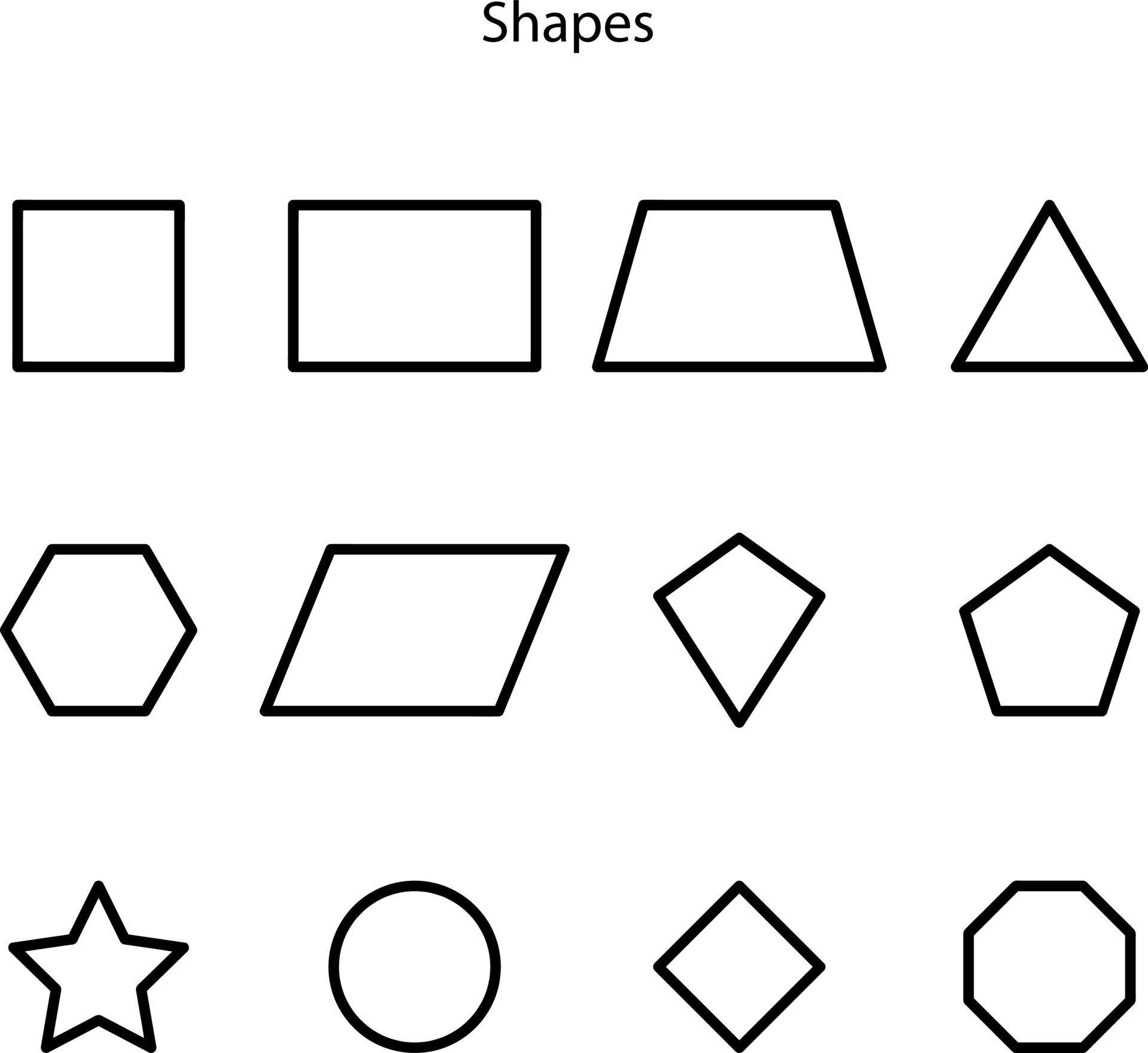 Geometry icon set isolated on white background from science collection