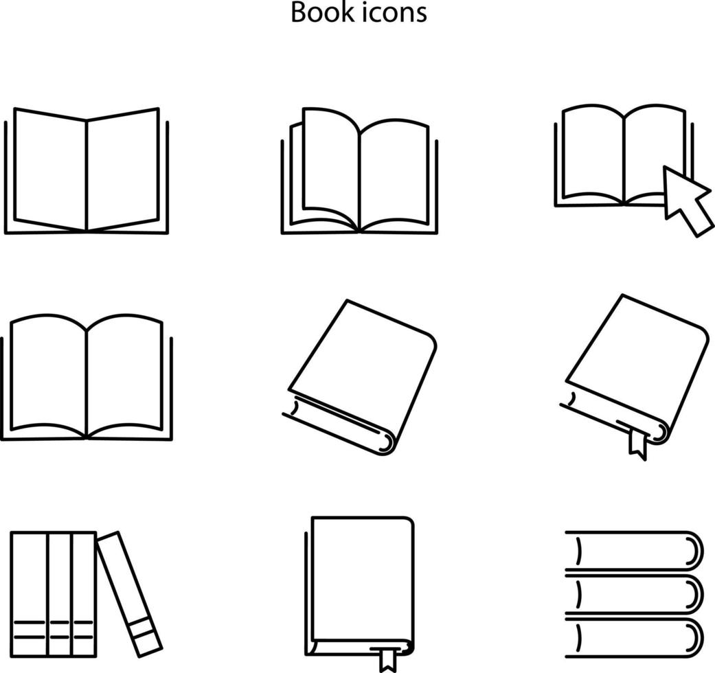 Set of Sketch Books Icons  Book icons, Book drawing, Sketch book