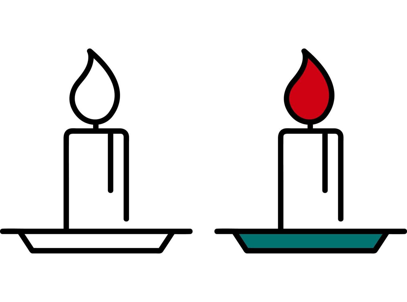 candles icon isolated on white background from celebration collection. candles icon trendy and modern candles symbol for logo, web, app, UI. candles icon simple sign. vector