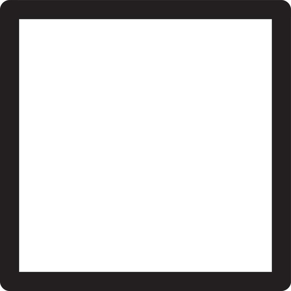 square icon isolated on white background. square icon thin line outline linear square symbol for logo, web, app, UI. square icon simple sign. vector