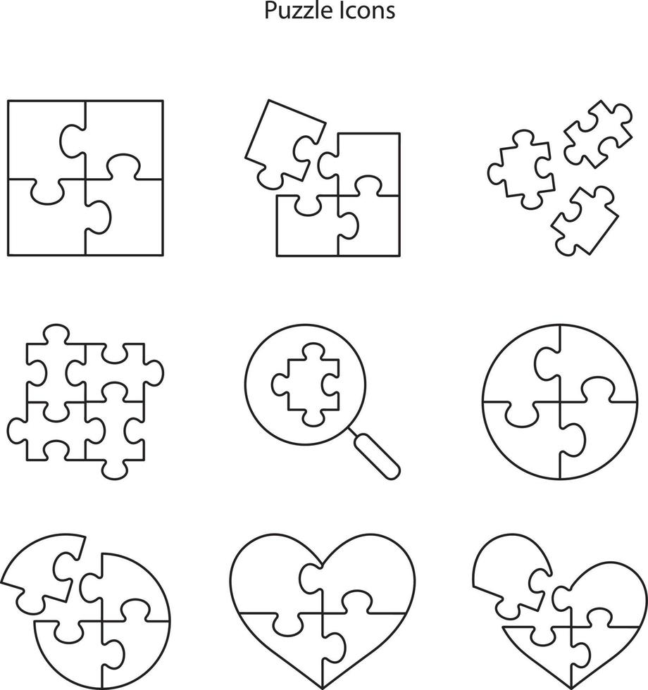 puzzle icon isolated on white background from kids collection. puzzle icon trendy and modern puzzle symbol for logo, web, app, UI. puzzle pieces icon simple sign. vector