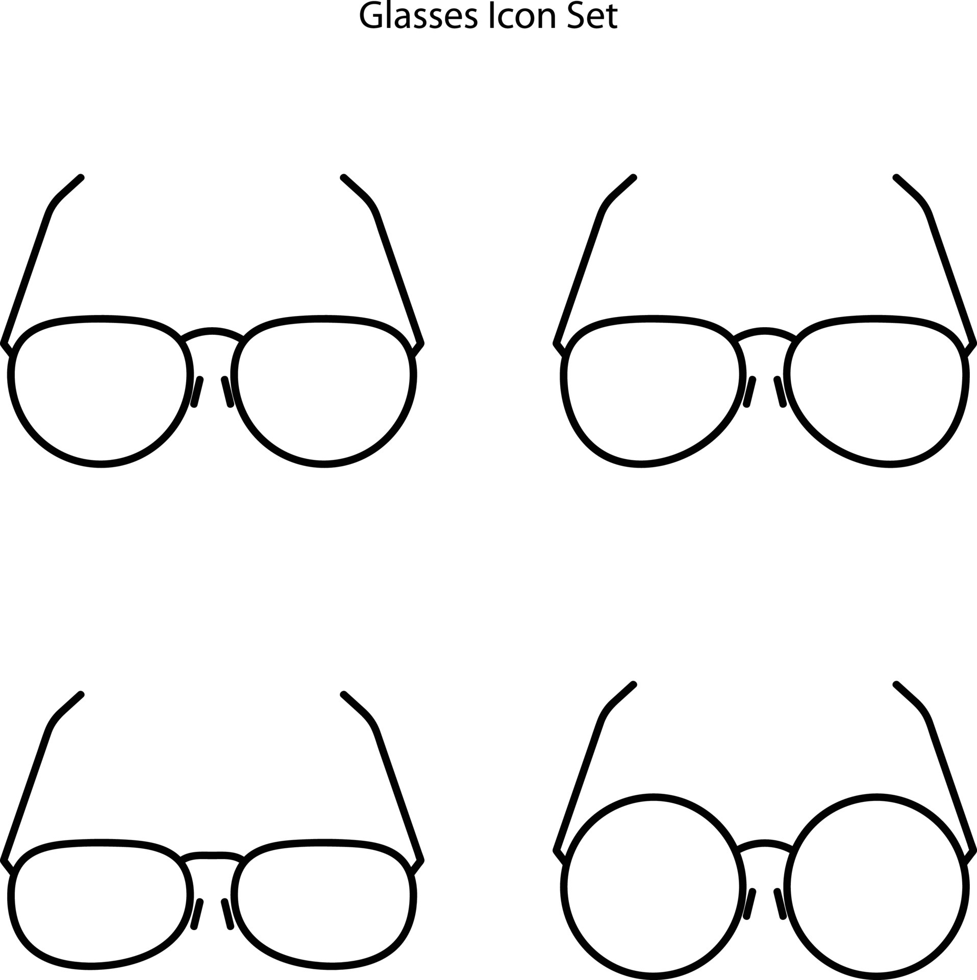 Pair Of Glasses Icon Vector, Eyeglasses, Lineal Icon, Flat Icon PNG and  Vector with Transparent Background for Free Download