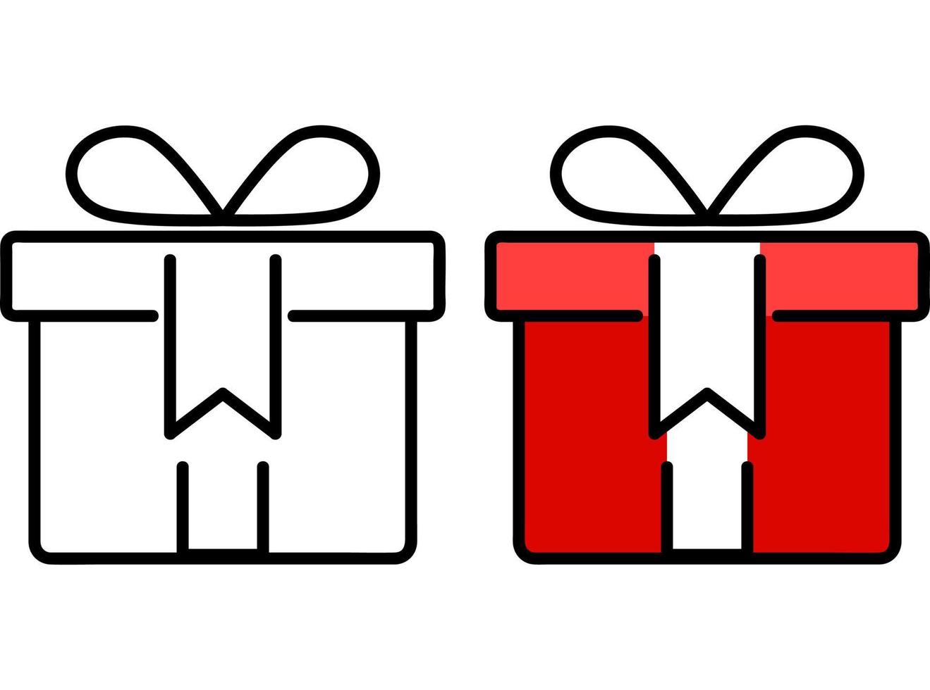 icono de caja de regalo. ilustraciones de vectores de caja de regalo. logo. ilustraciones de cajas de regalo. vector presente. icono actual. caja para cumpleaños, fiesta, presente