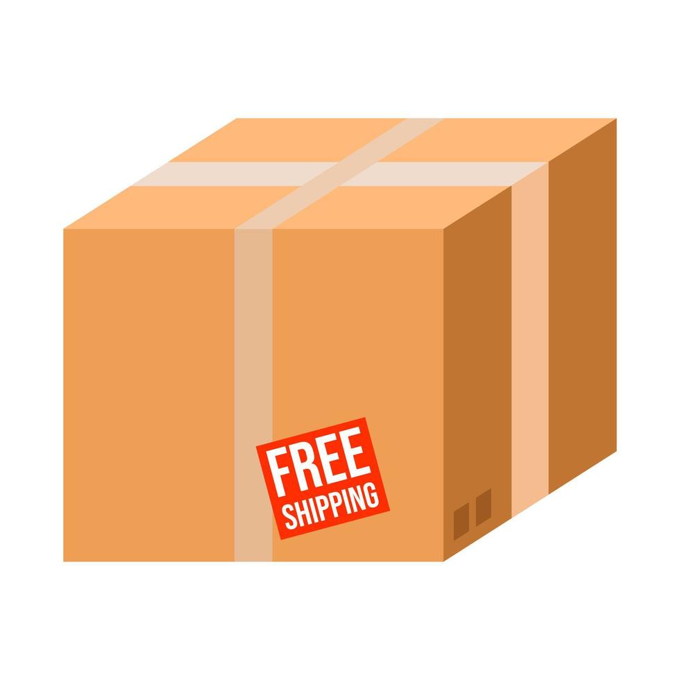 Free shipping box icon vector