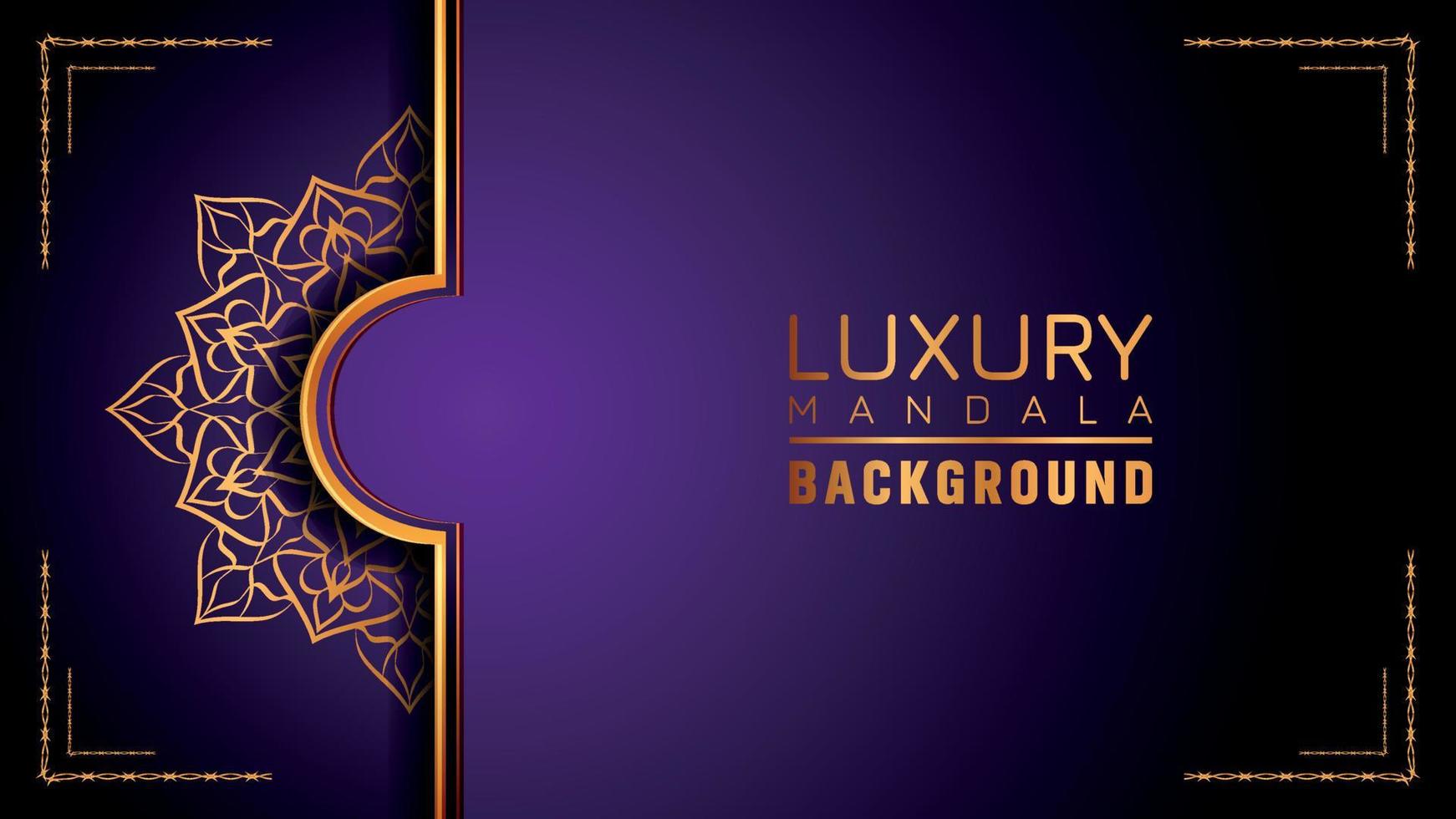 Luxury ornamental mandala logo background, arabesque style. vector