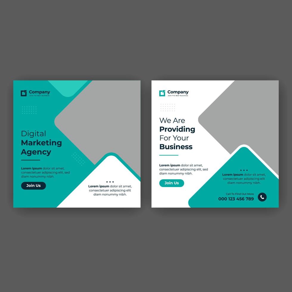 Digital marketing and business social media banner template vector