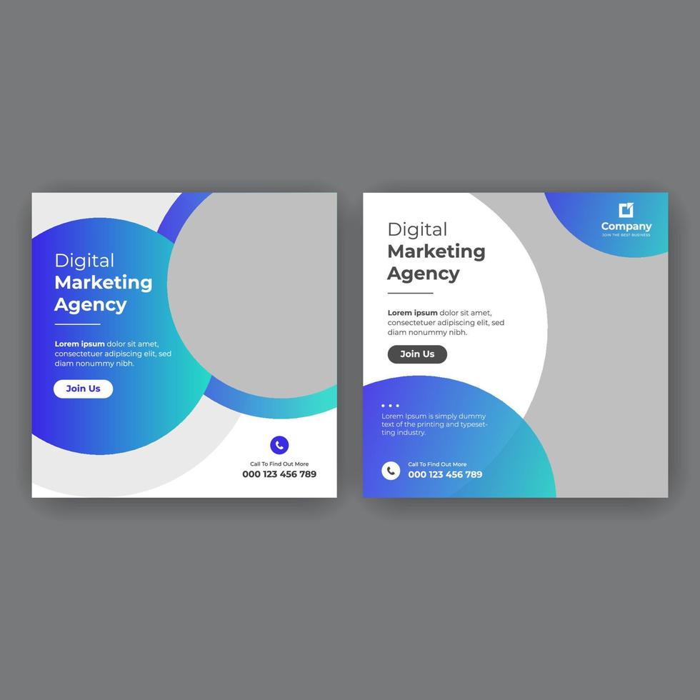 Digital marketing and business social media banner template vector