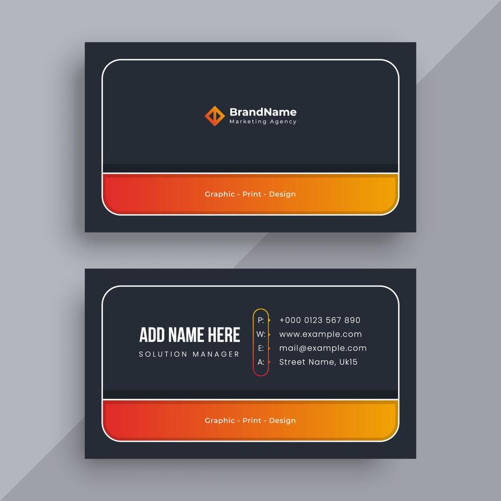 Business card design template vector