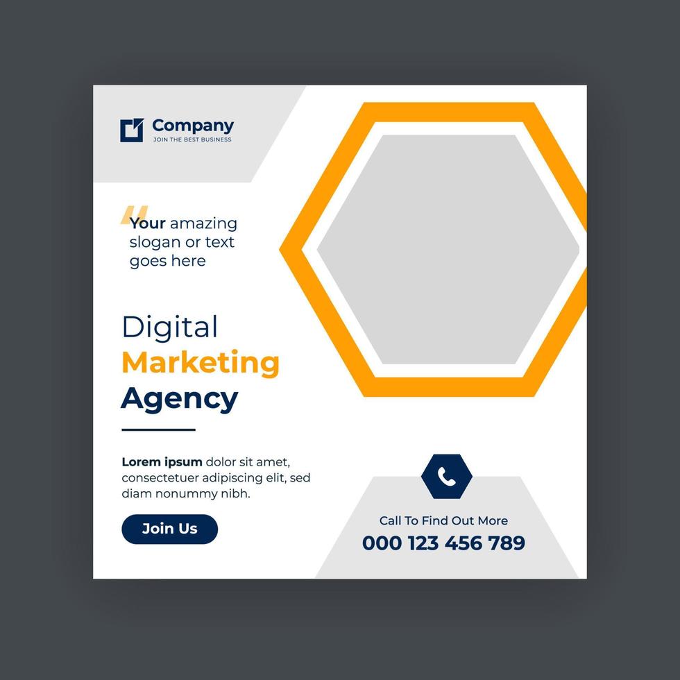 Digital marketing and business social media banner template vector