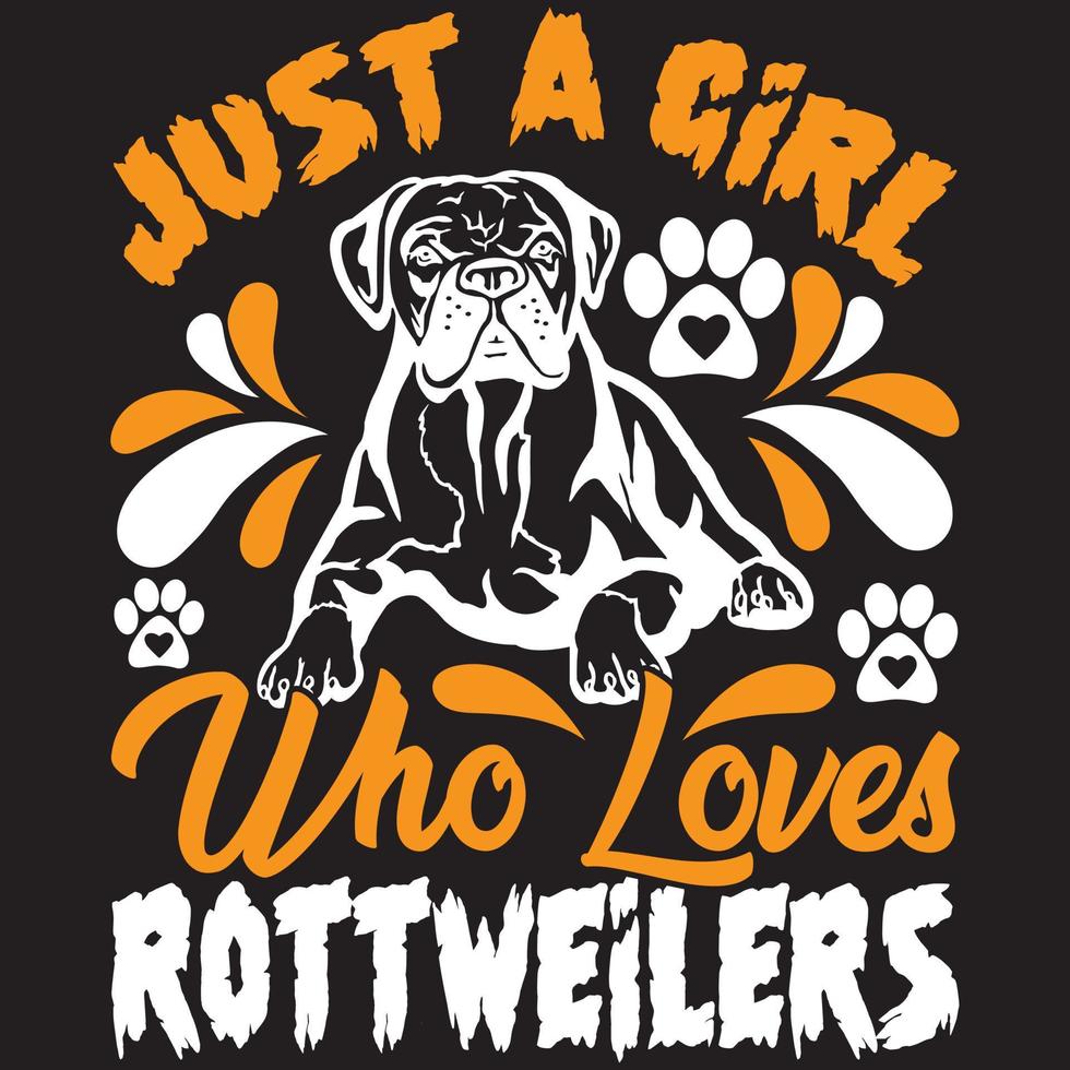 solo una chica que ama a los rottweilers vector