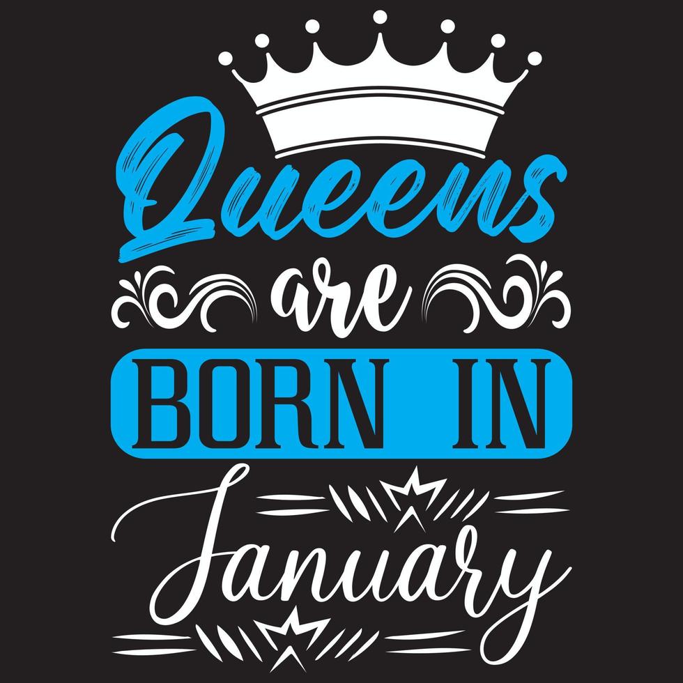 queens are born in January vector