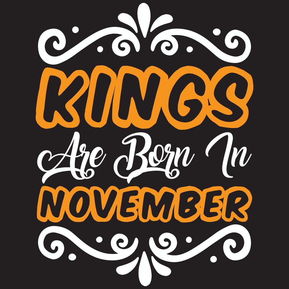 kings are born in November vector