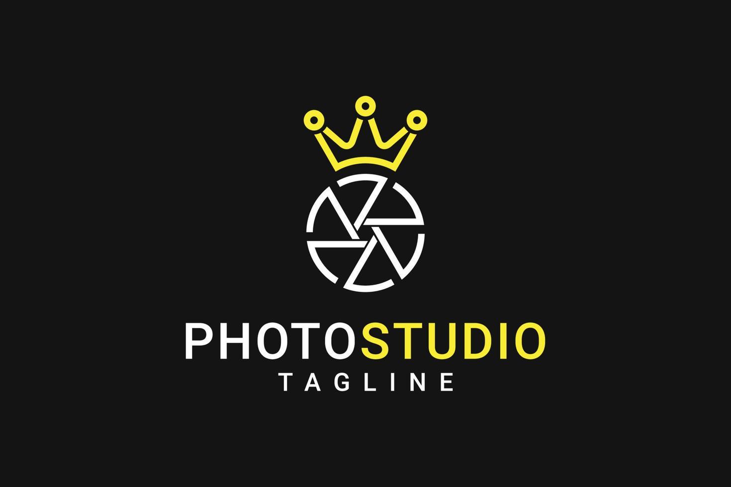 rey fotografía estudio logo diseño vector, monograma, estilo moderno elegante simple vector