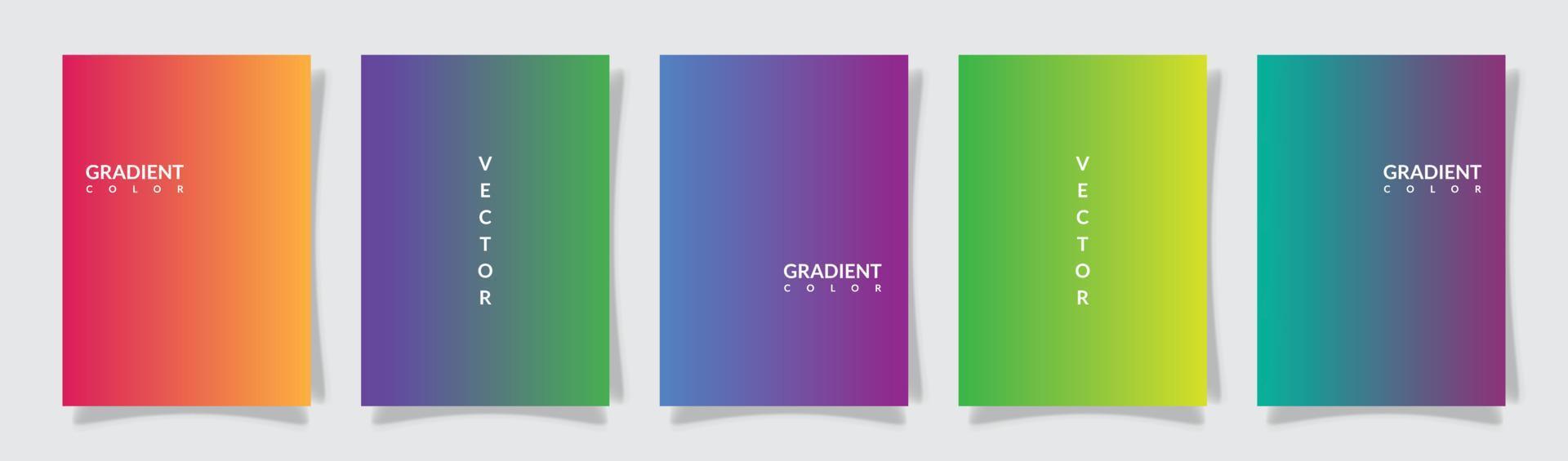 gradation cover modern style, soft color art, set collection template vector graphic