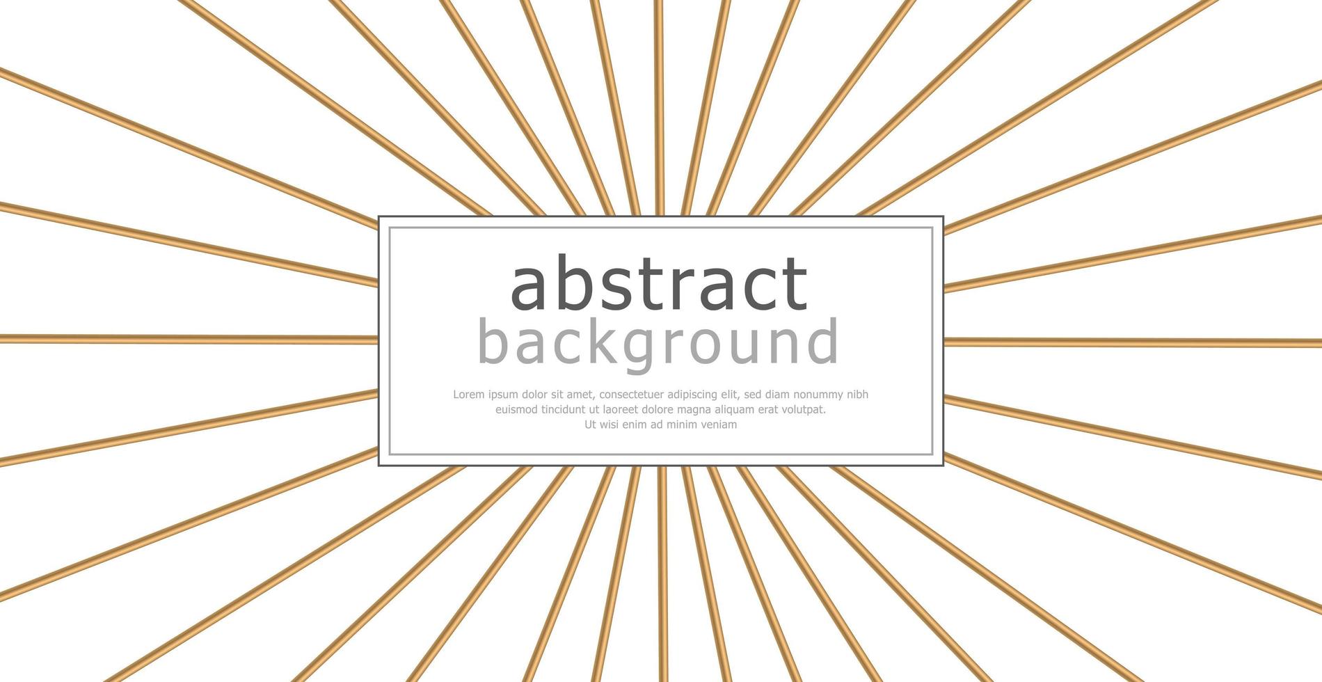 Modern abstract luxury template postcard for business or presentation with golden lines on white background - Vector