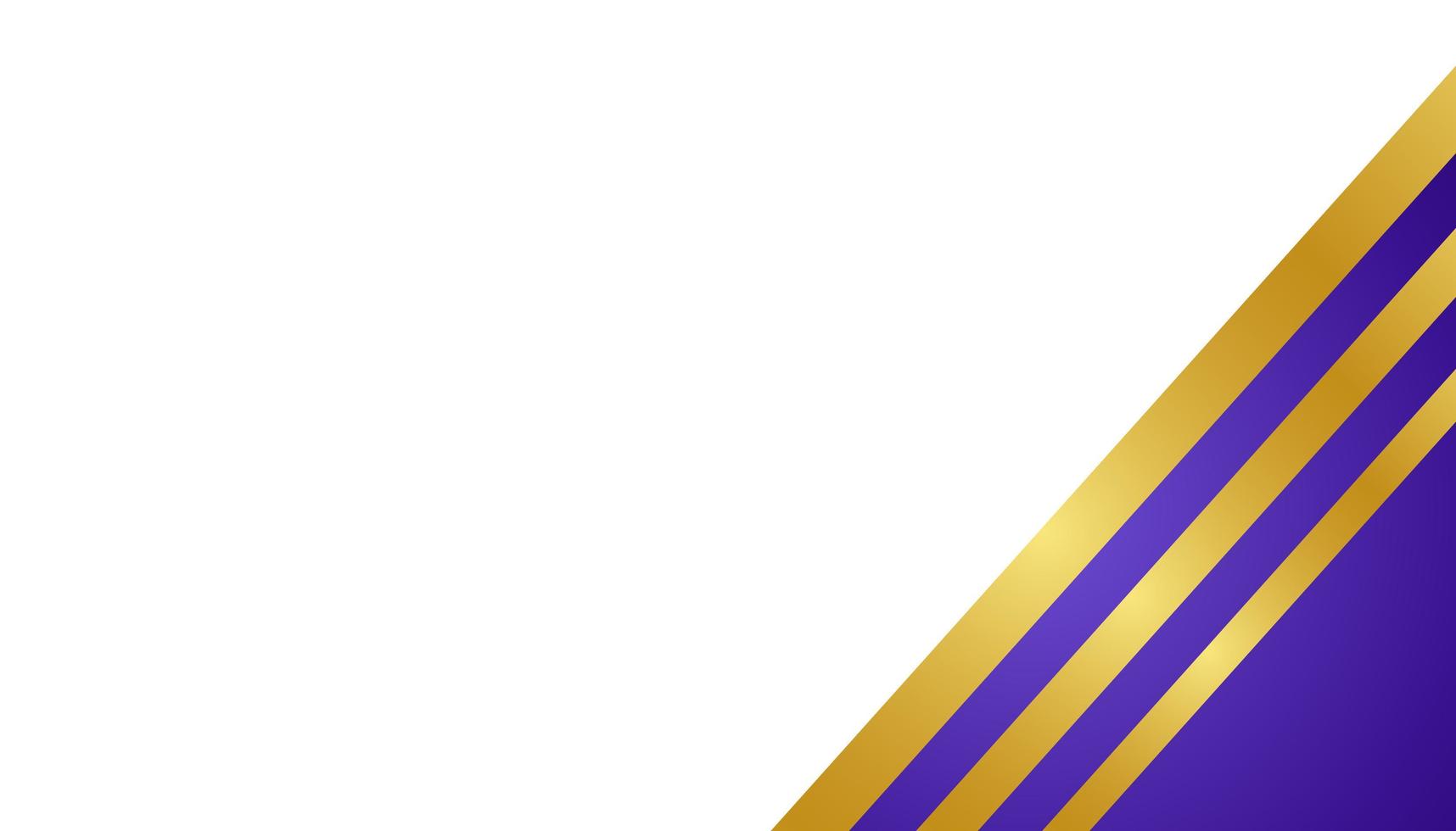 Abstract luxury panoramic white background with golden stripes - Vector