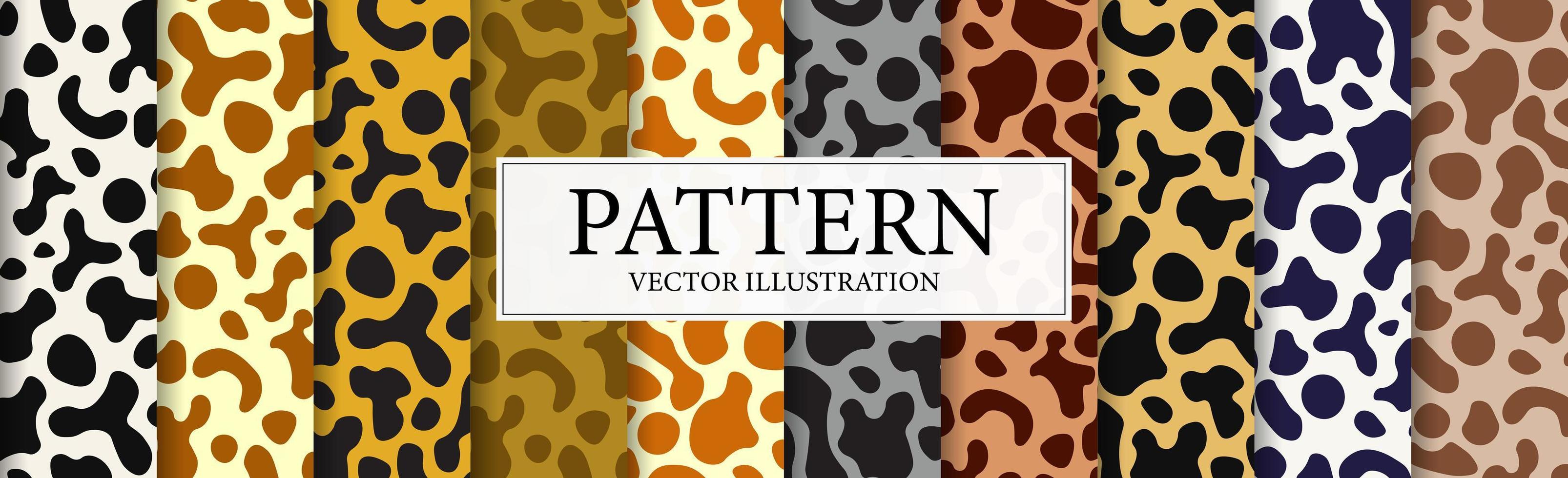 conjunto de 10 patrones diferentes texturas de piel - vector