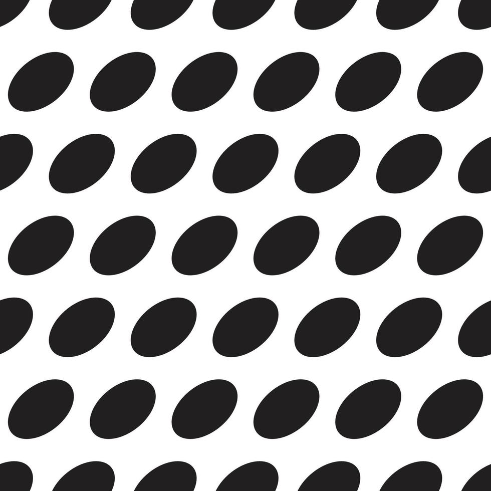 simple seamless pattern oval solid style monochrome grunge color vector