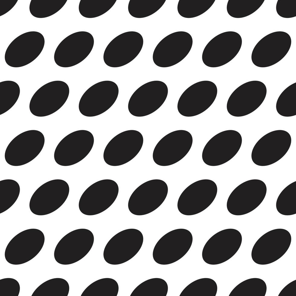 simple seamless pattern oval solid style monochrome grunge color vector