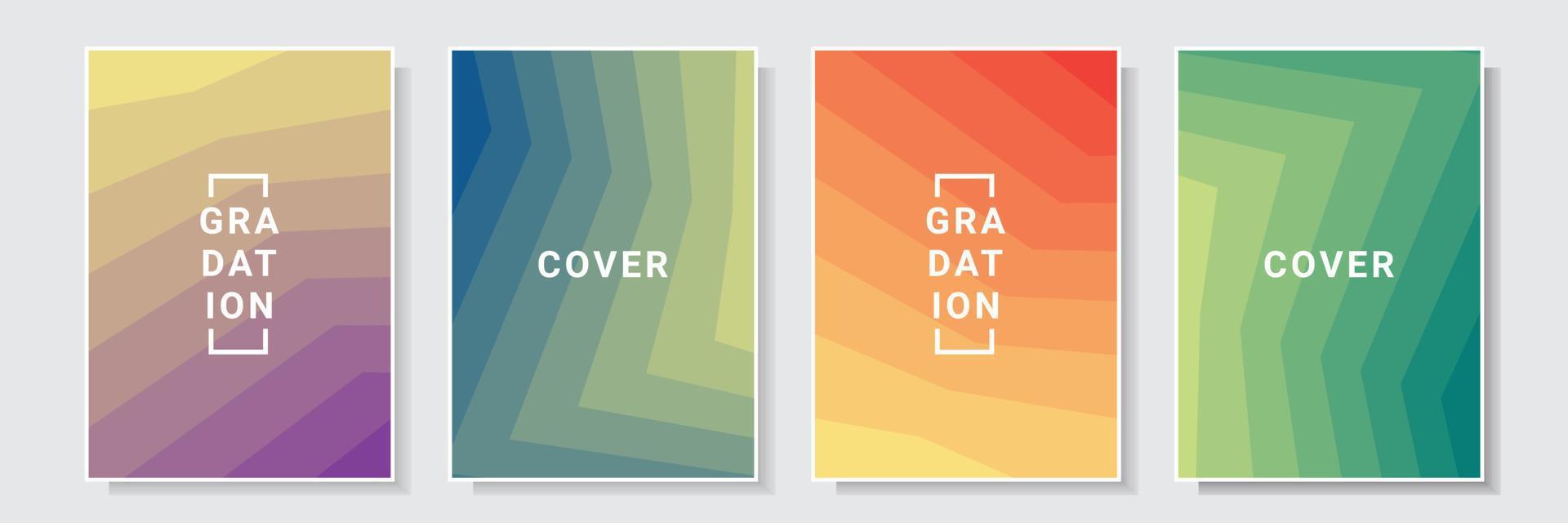 modern gradation colorful cover template design set collection background vector graphic