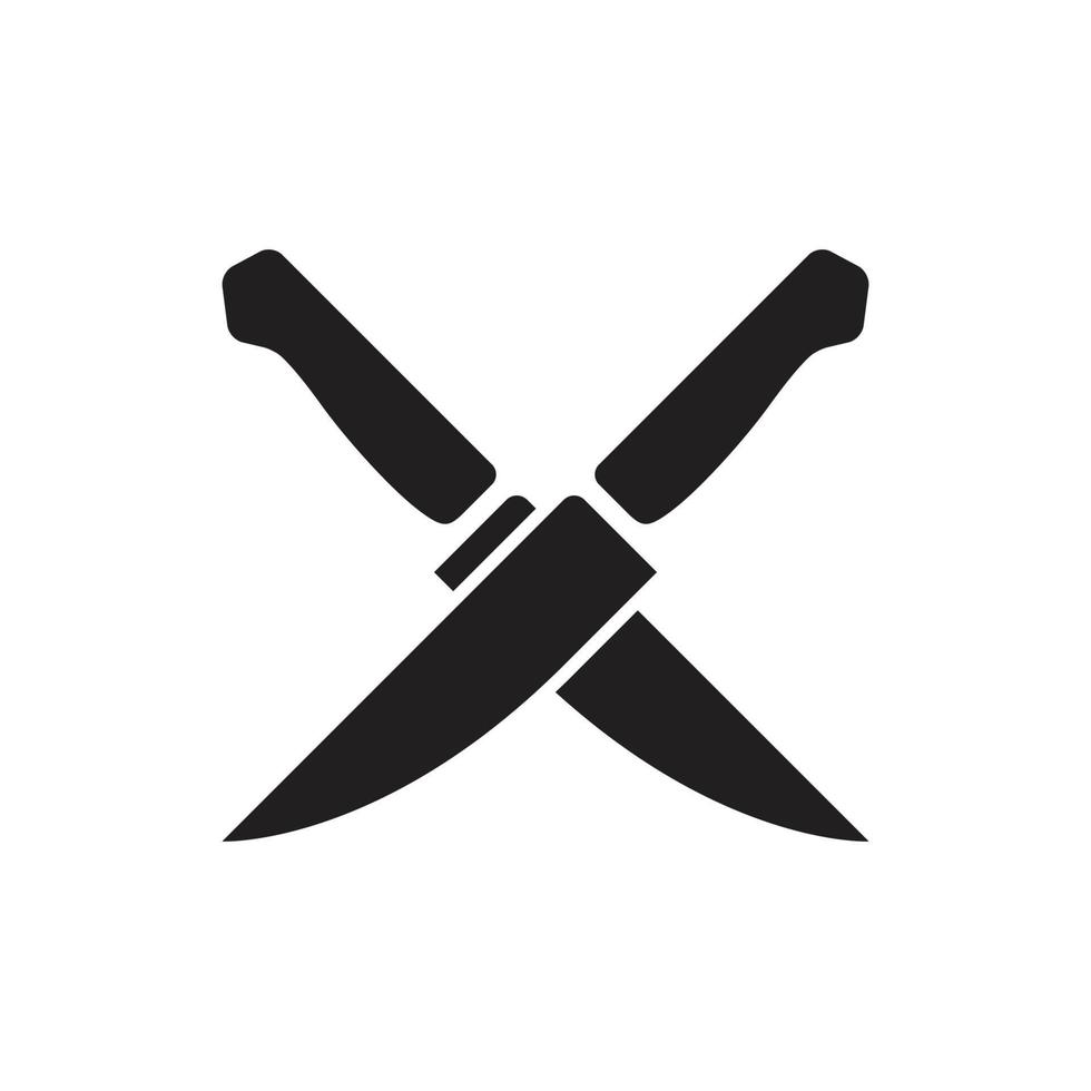 knife logo simple design vector graphic