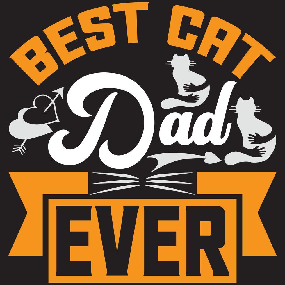 mejor gato papá nunca vector