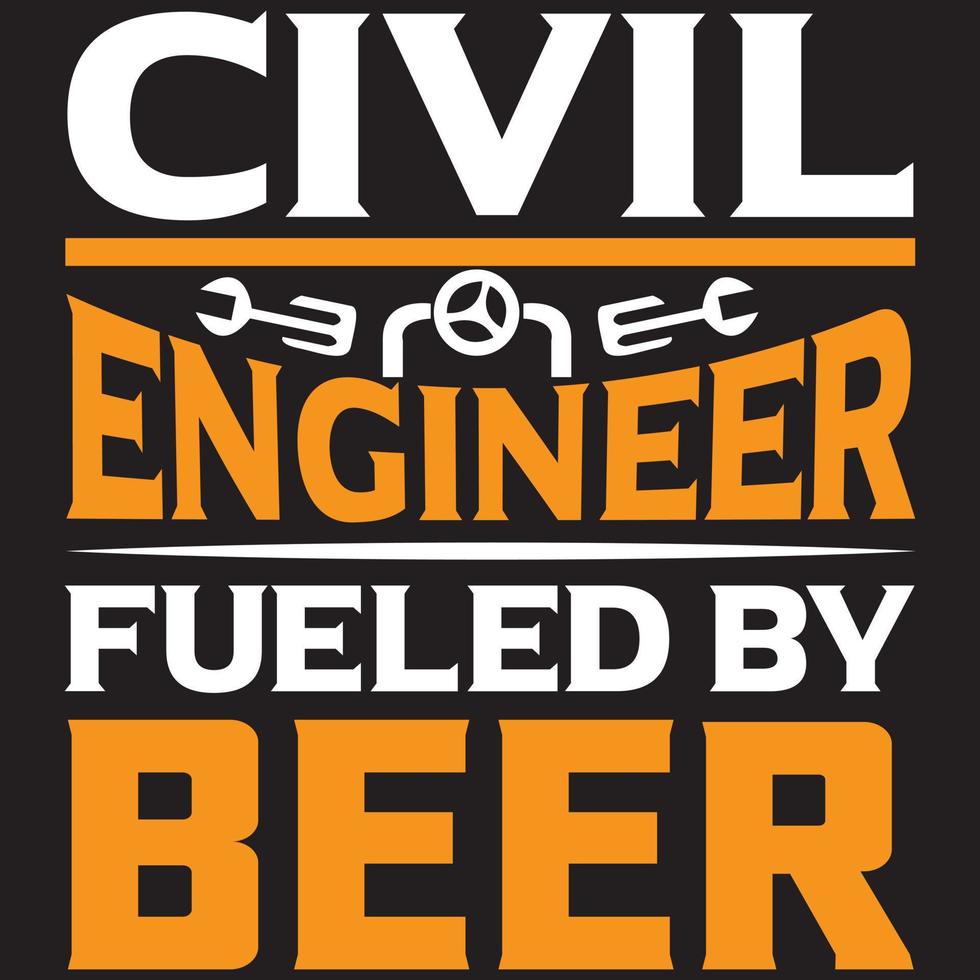 civil engineer fueled by beer vector