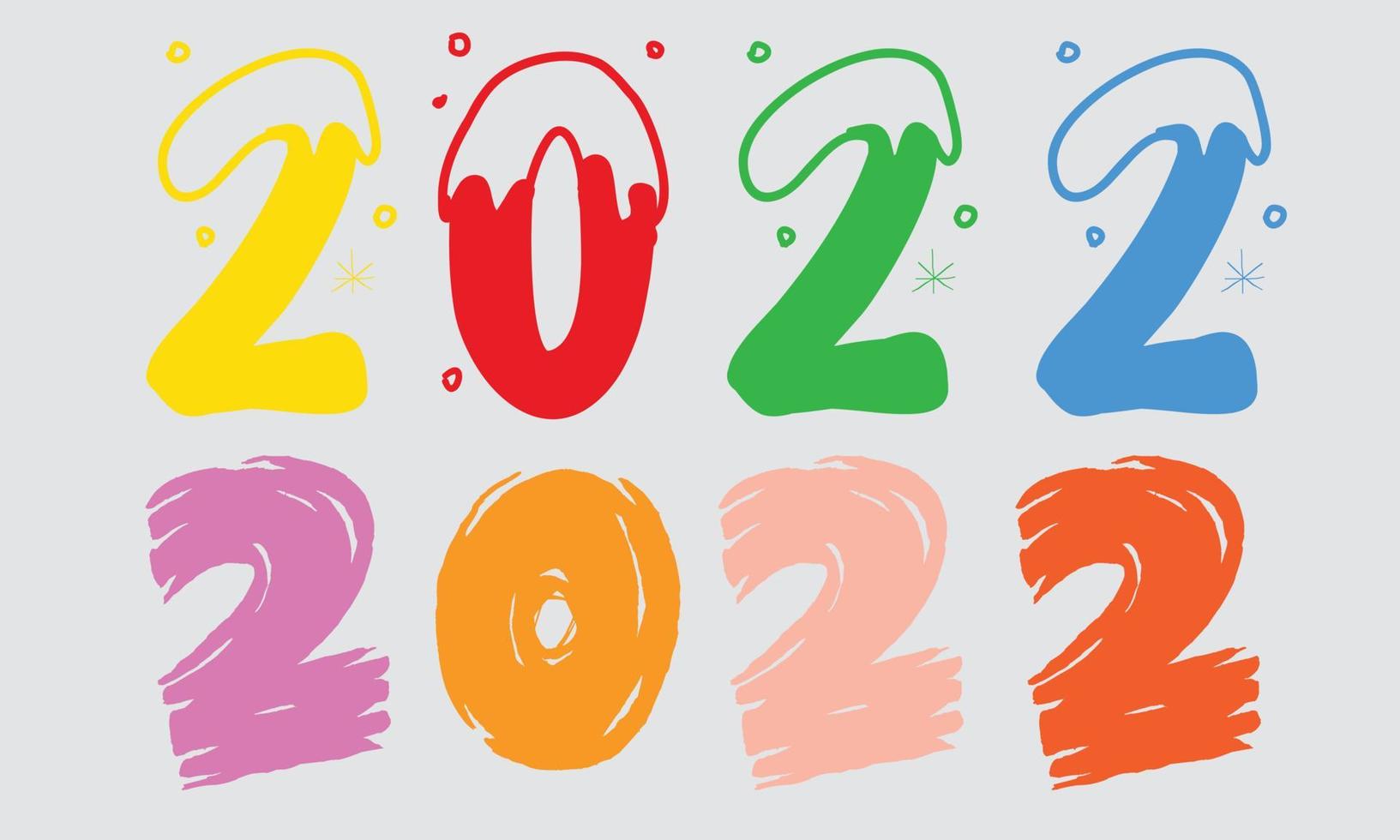 2022 happy new year design vector