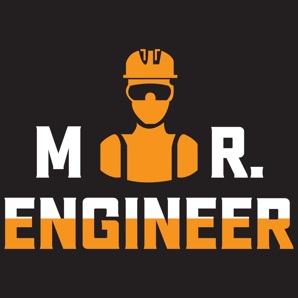 mr engineer t shirt design vector