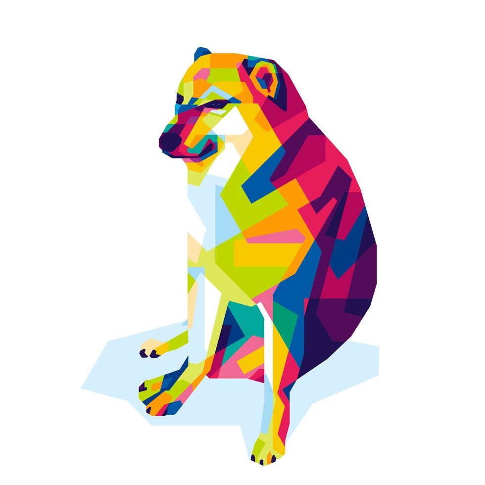 un lindo perro con estilo de arte pop, perfecto para carteles y ropa vector