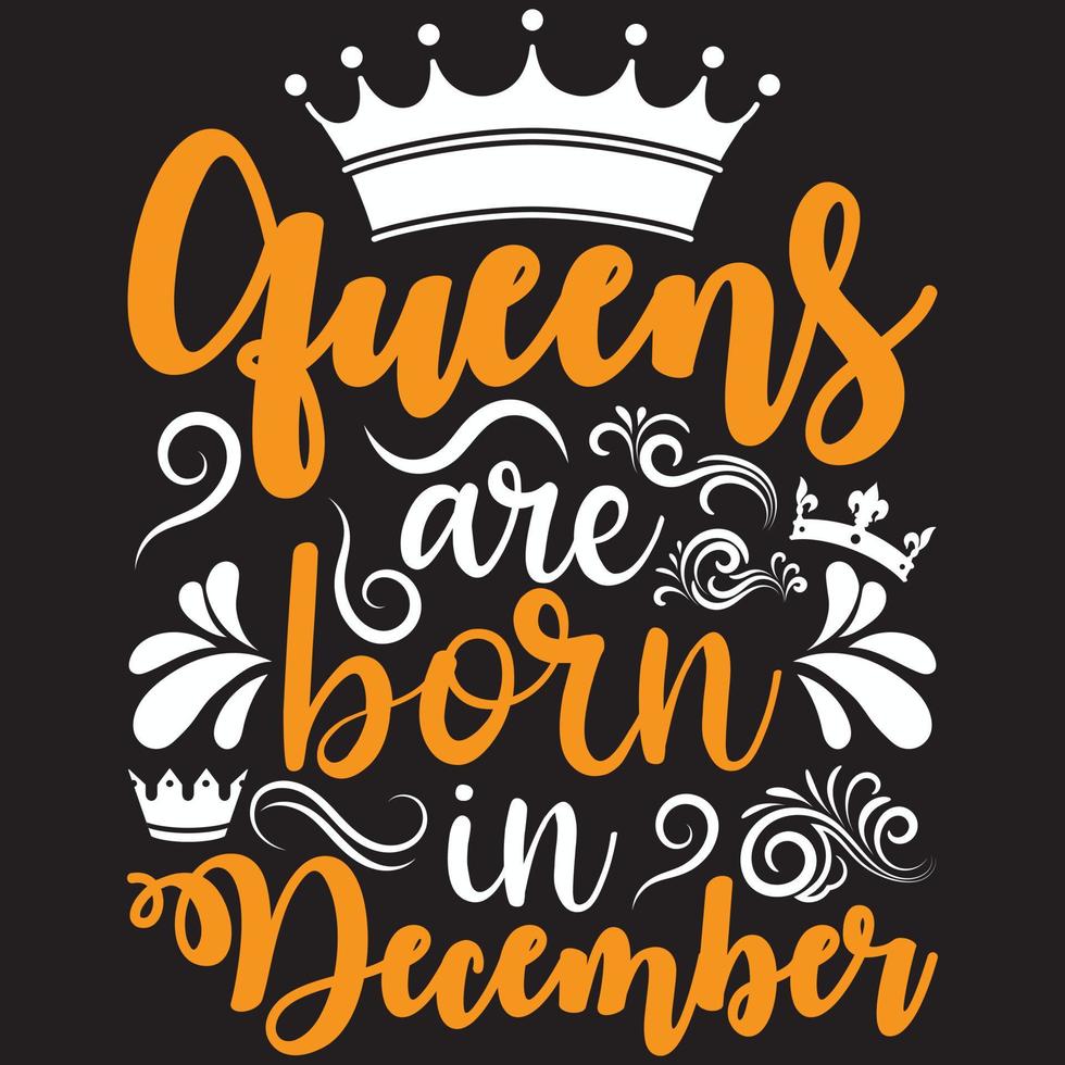 queens are born in December vector
