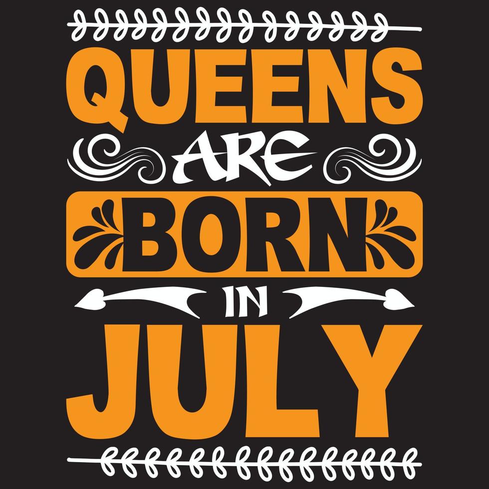 queens are born in July vector