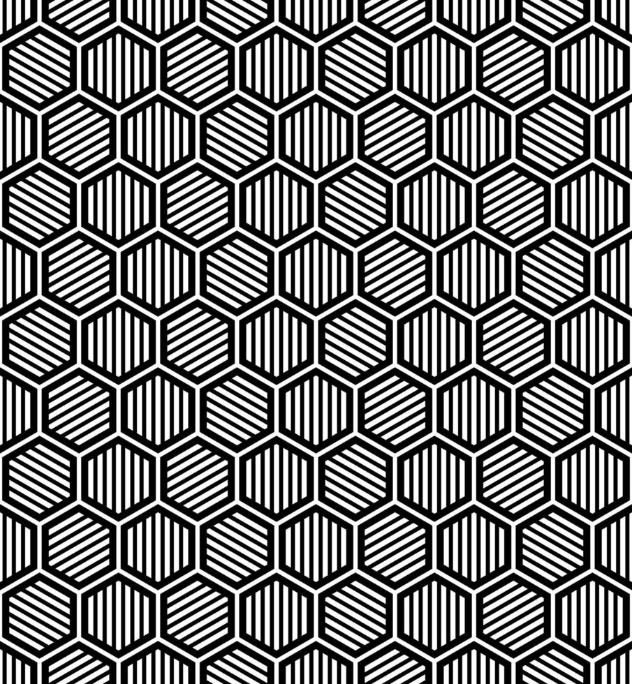BLACK VECTOR SEAMLESS BACKGROUND WITH WHITE HEXAGONS