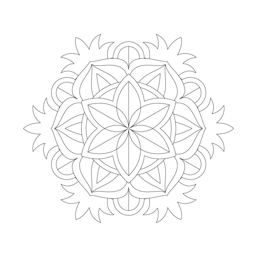 Easily editable and resizable floral mandala vector