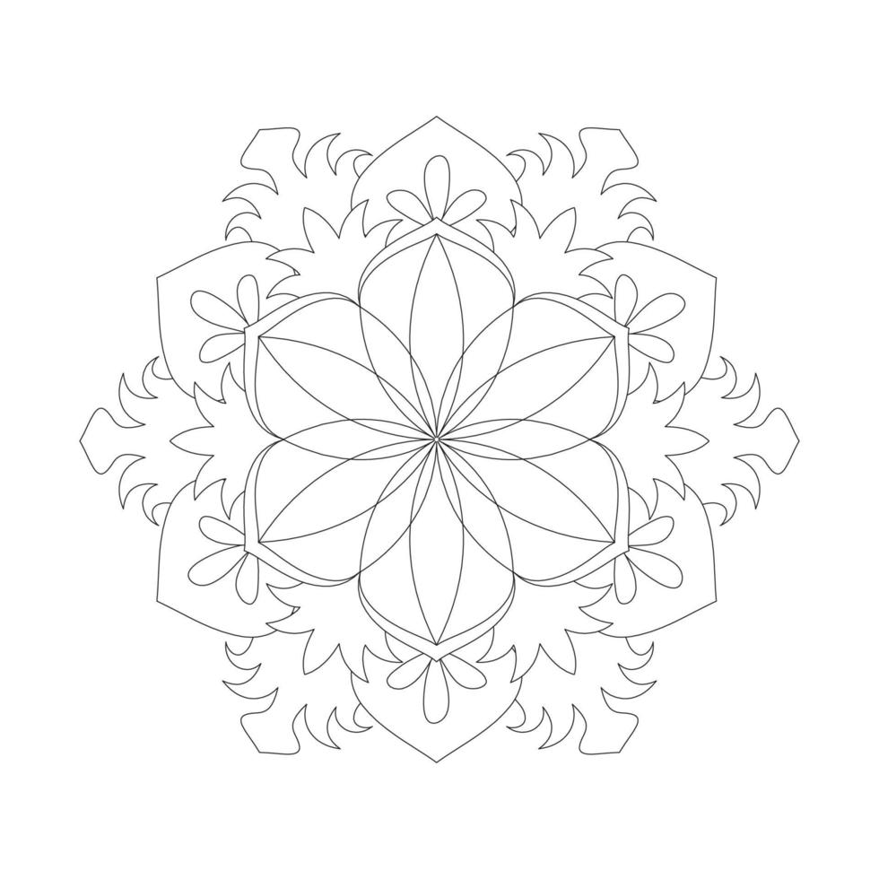 Easily editable and resizable floral mandala vector