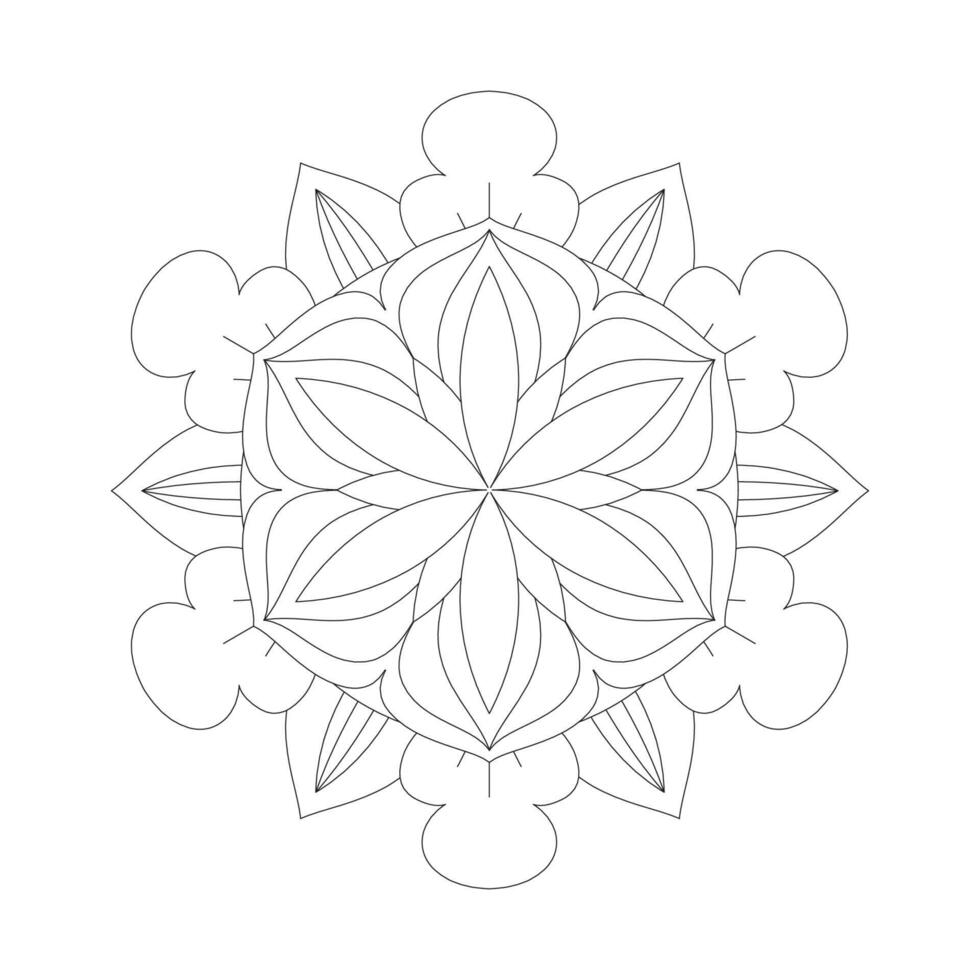 Easily editable and resizable floral mandala vector