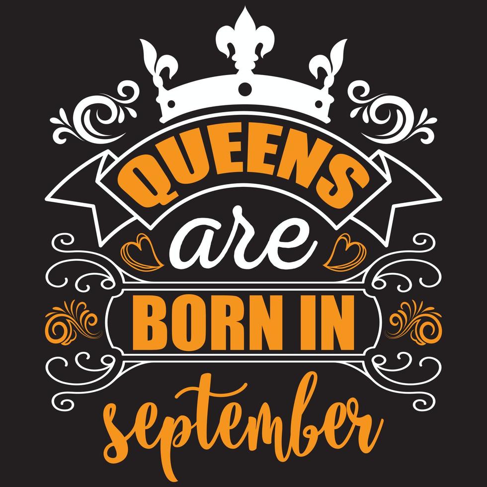 queens are born in September vector