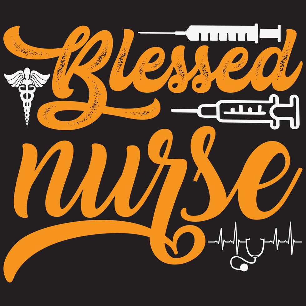 blessed nurse t shirt design vector