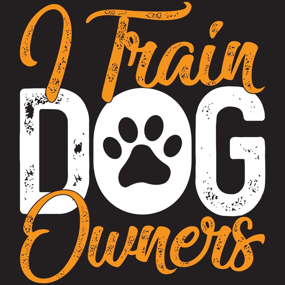 i train dog owners vector