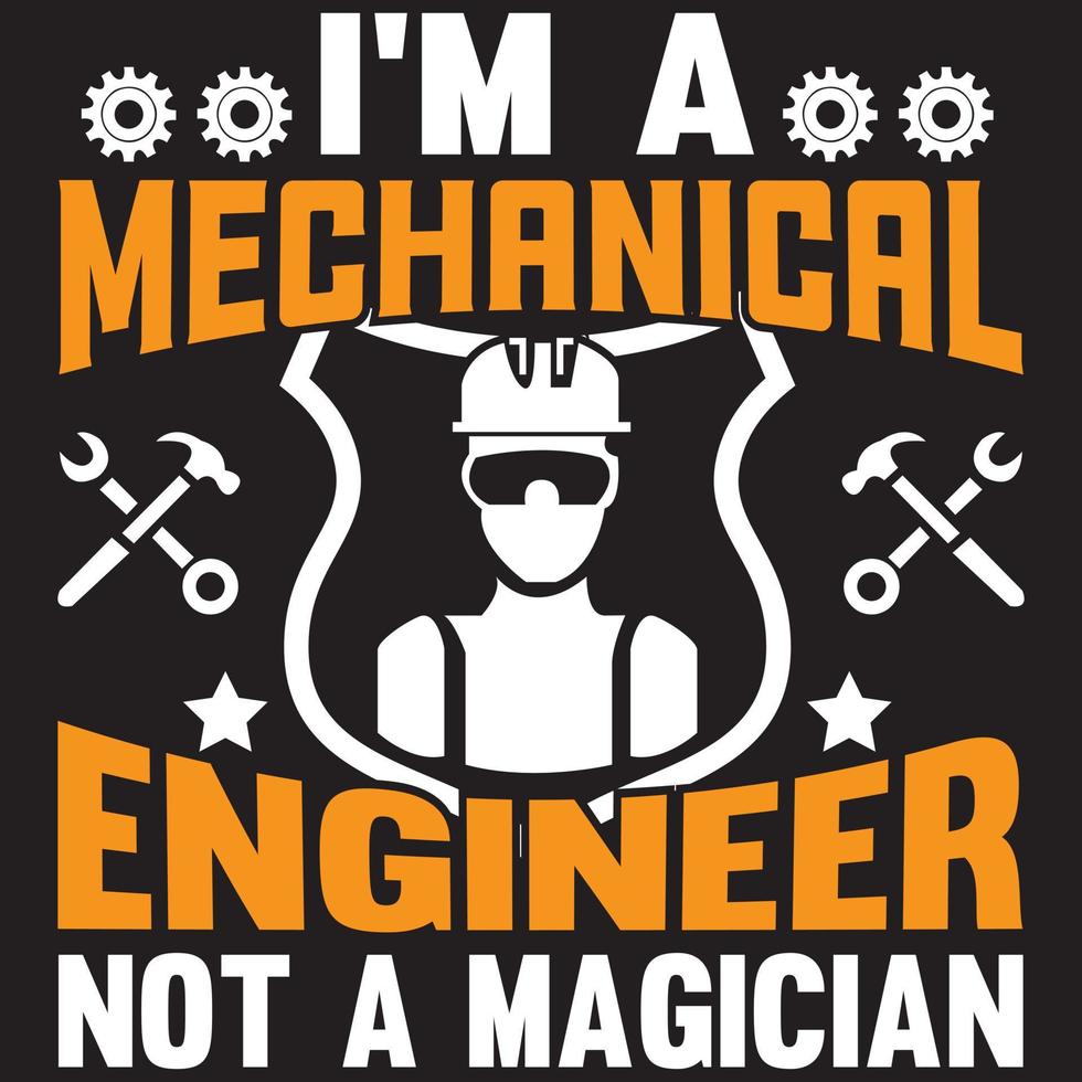 soy ingeniero mecanico no mago vector