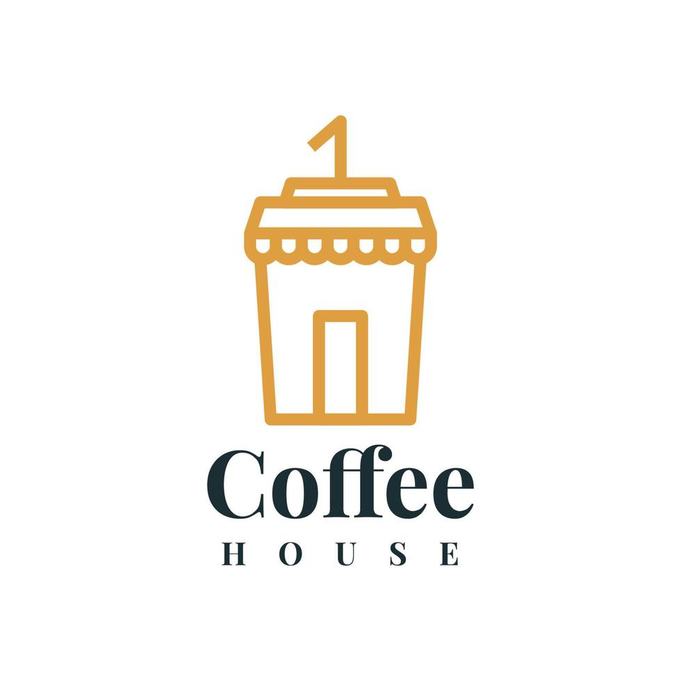 Coffee house logo template design vector