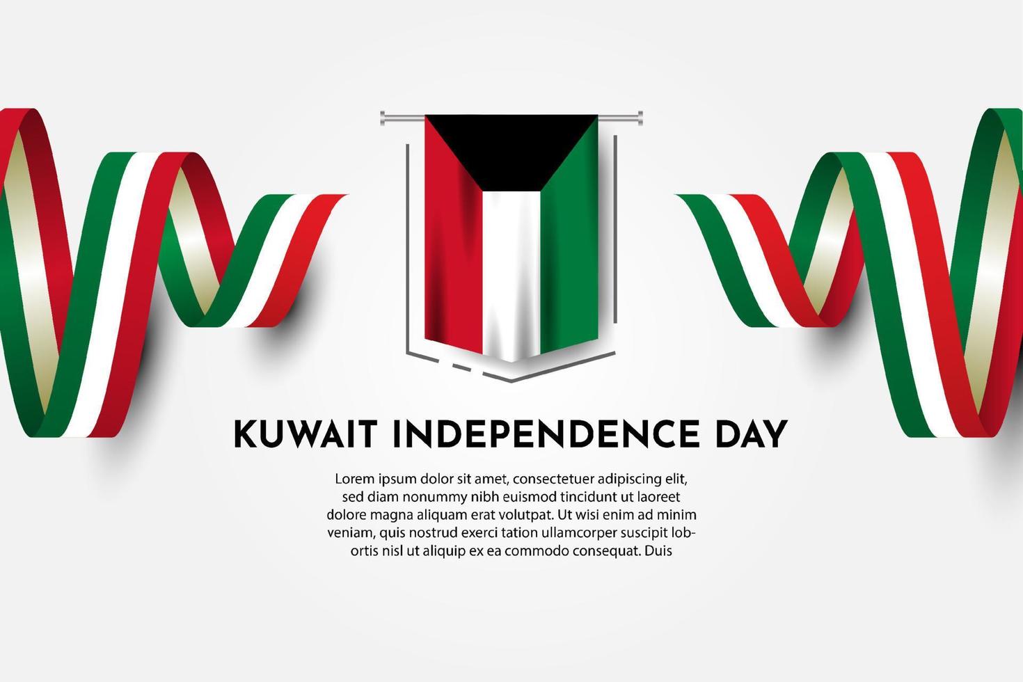 Kuwait independence day background template design vector