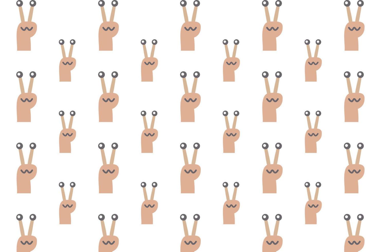 Flat Snail Head Pattern Background vector