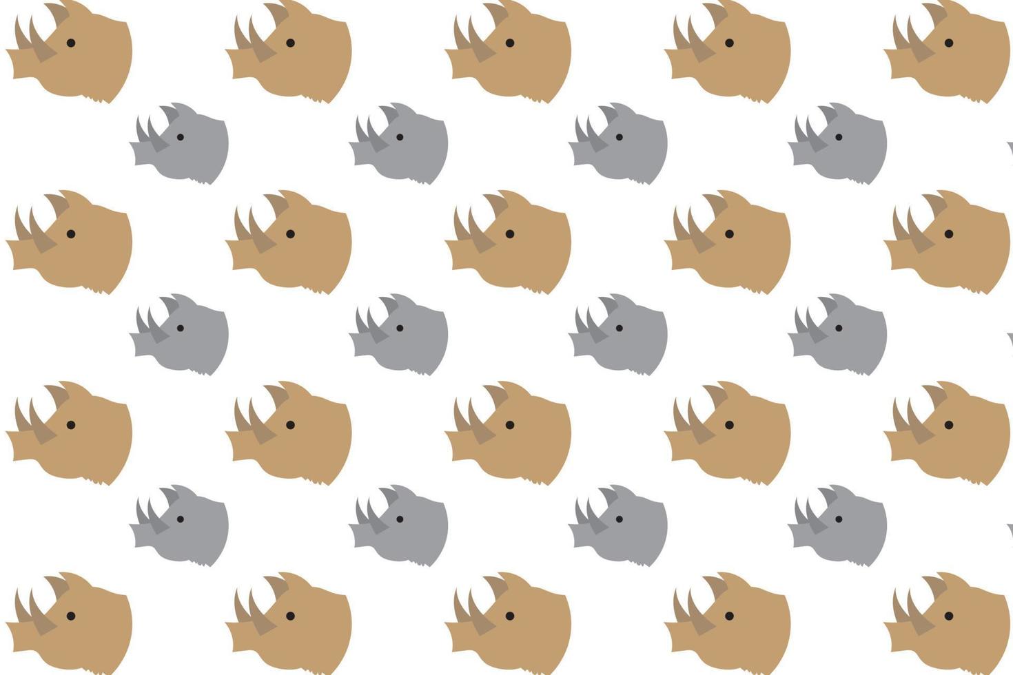 Flat Wild Boar Head Pattern Background vector