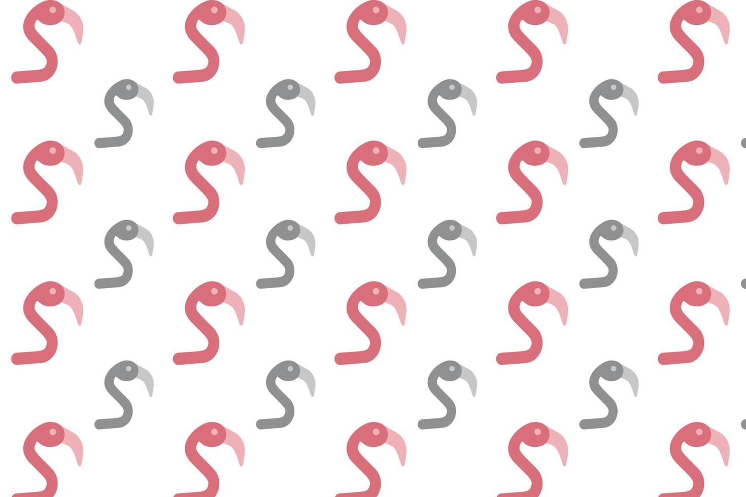Flat Flamingo Head Pattern Background vector