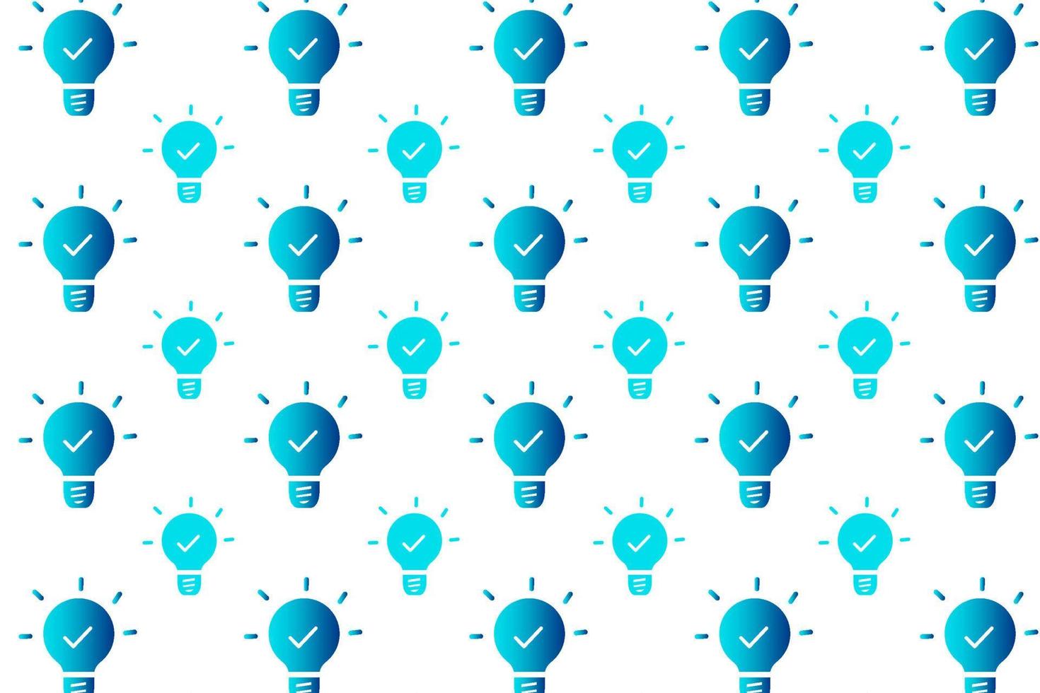 Abstract Bulb Checkmark Pattern Background vector