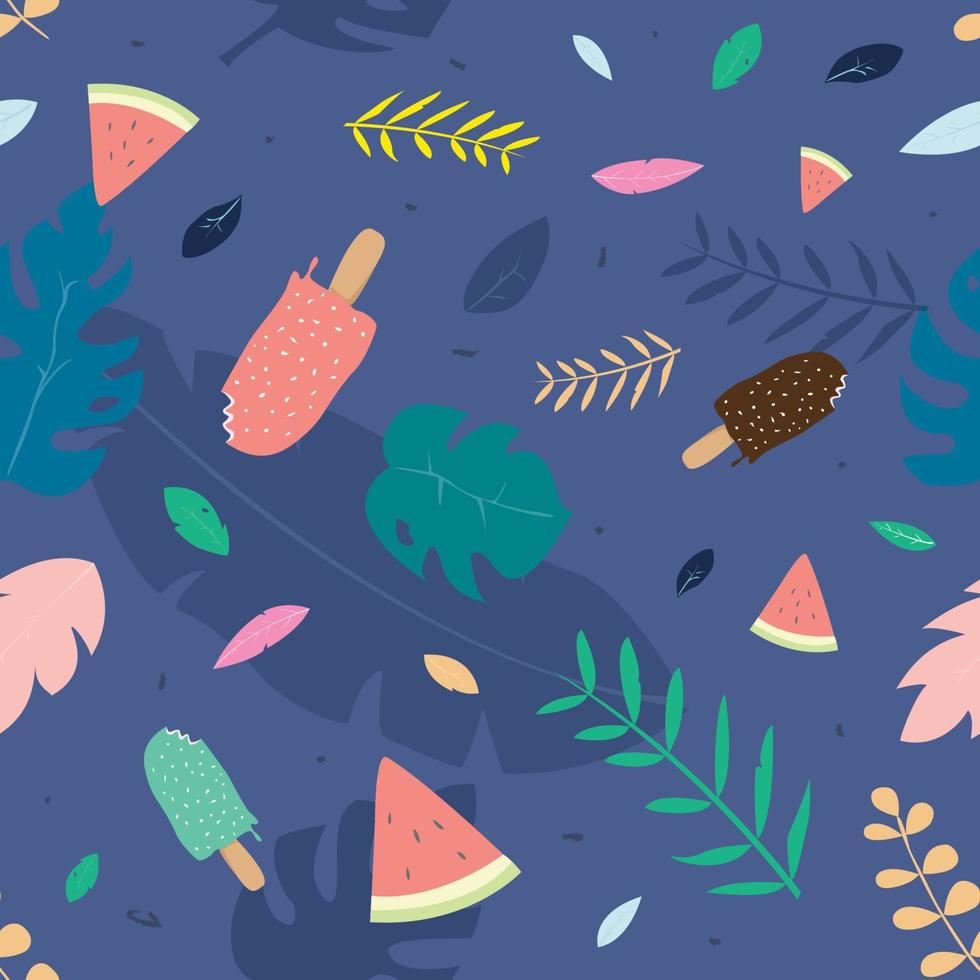 Seamless Pattern with Summer Theme vector