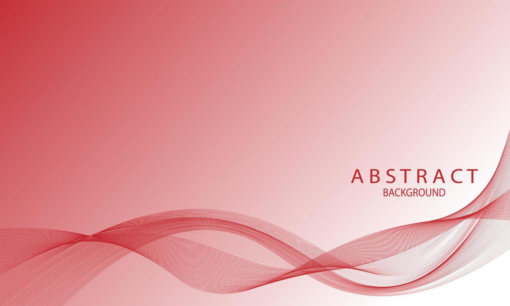 Elegant smooth abstract red wave modern flow background vector