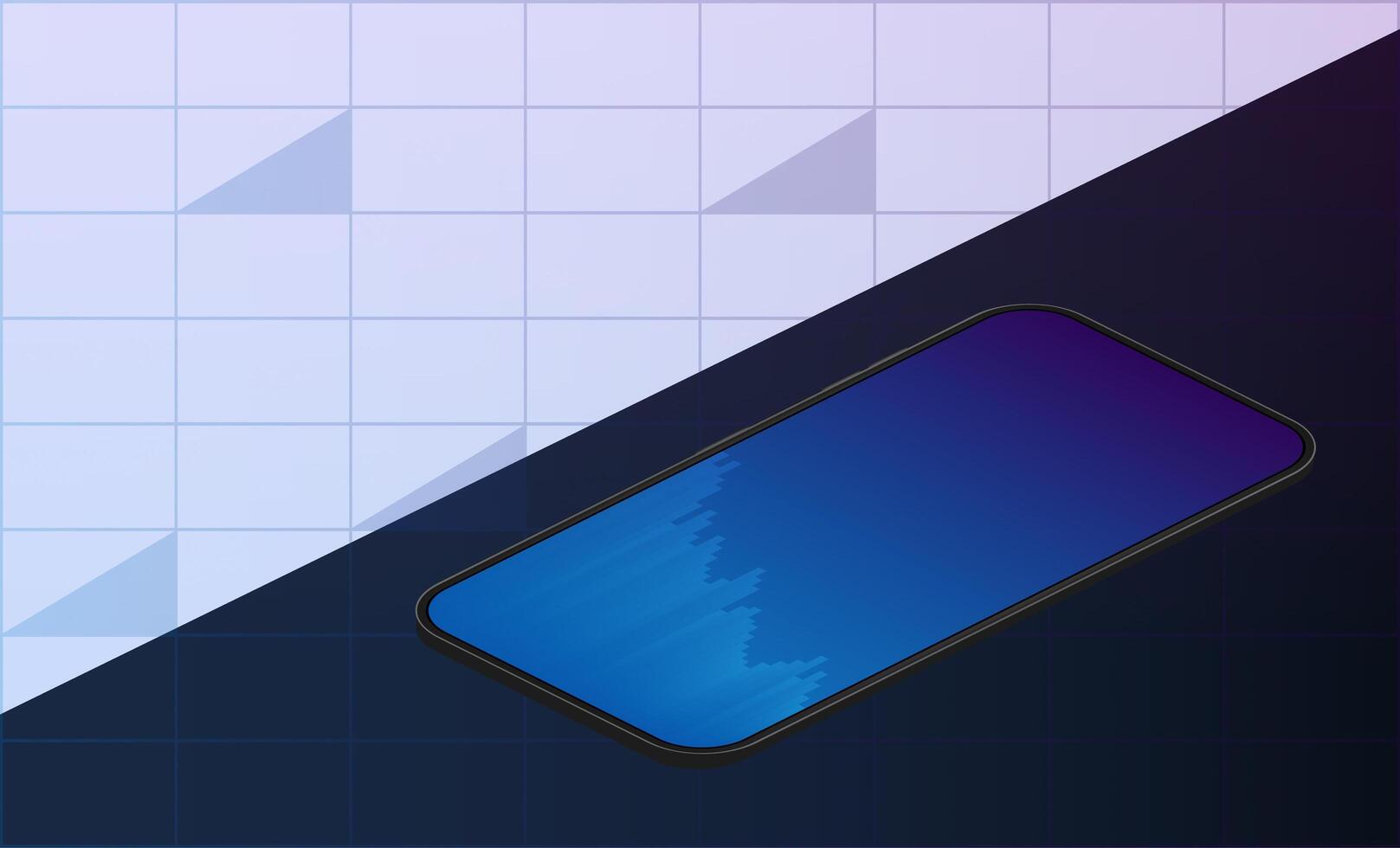 Mobile screens modern infographic. Diagram template and chart graph. Background with financial charts and place for text. Vector illustration.